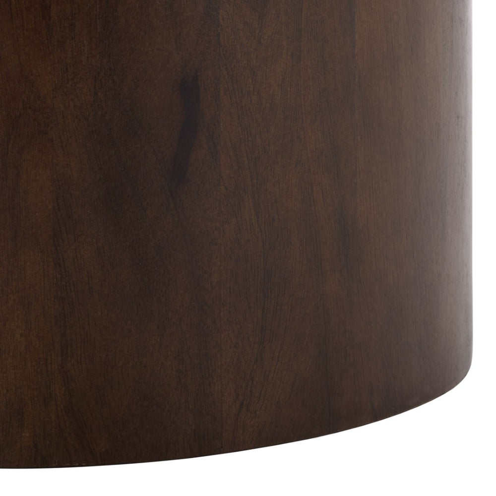 Safavieh Kappie Round Accent Table - Chic Marble Top & Warm Acacia Base For Modern Living Rooms & Bedrooms ACC3738B