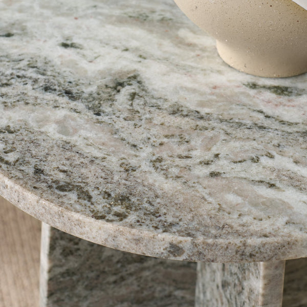 Safavieh Mariabelle Marble Side Table - Elegant Grey & Green Design, Durable Luxury For Any Decor Style Grey ,Green Solid Greenish Grey Marble Acc3740a