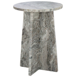 Safavieh Mariabelle Marble Side Table - Elegant Grey & Green Design, Durable Luxury For Any Decor Style Grey ,Green Solid Greenish Grey Marble Acc3740a