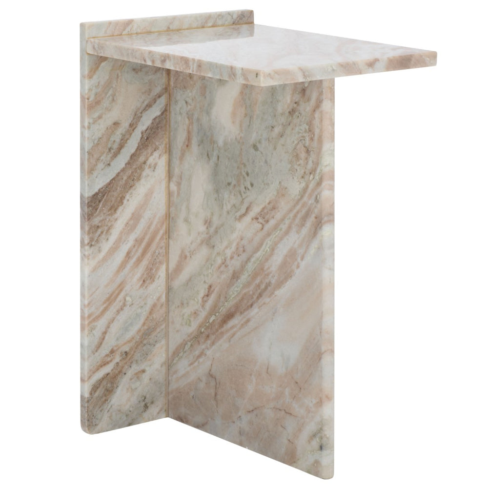 Safavieh Shivianna Luxurious Marble Side Table – Elegant Brown & Grey Accent Piece For Modern Interiors ACC3741A