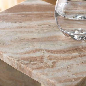 Safavieh Tristin Marble Side Table - Luxurious Brown & Grey Marble Design For Elegant Home Décor Upgrade Brown ,Grey Solid Brown Torrento Marble Acc3743a