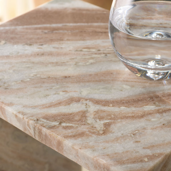 Safavieh Tristin Marble Side Table - Luxurious Brown & Grey Marble Design For Elegant Home Décor Upgrade Brown ,Grey Solid Brown Torrento Marble Acc3743a