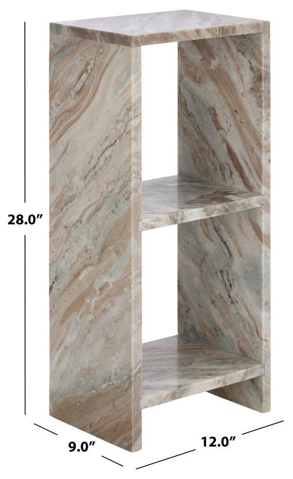Safavieh Tristin Marble Side Table - Luxurious Brown & Grey Marble Design For Elegant Home Décor Upgrade Brown ,Grey Solid Brown Torrento Marble Acc3743a
