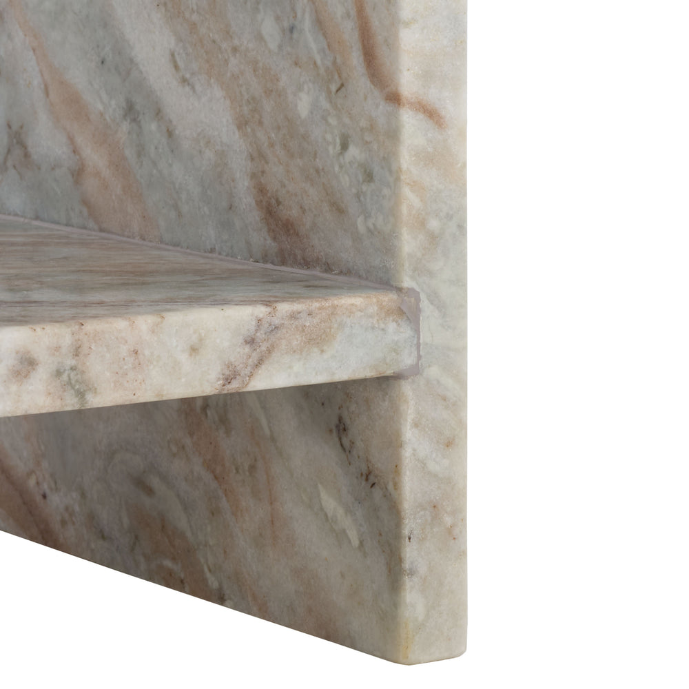 Safavieh Tristin Marble Side Table - Luxurious Brown & Grey Marble Design For Elegant Home Décor Upgrade Brown ,Grey Solid Brown Torrento Marble Acc3743a