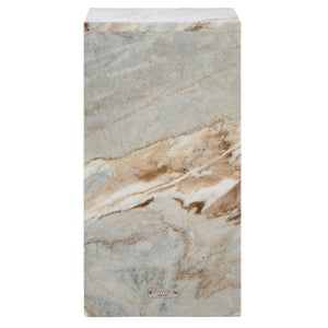 Safavieh Abriana Marble Side Table - Elegant Brown & Grey Accent For Luxurious Home Décor And Style Brown ,Grey Solid Brown Torrento Marble Acc3744a