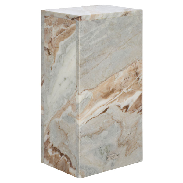 Safavieh Abriana Marble Side Table - Elegant Brown & Grey Accent For Luxurious Home Décor And Style Brown ,Grey Solid Brown Torrento Marble Acc3744a