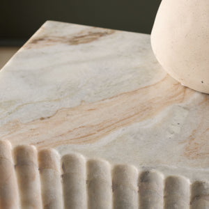 Safavieh Abriana Marble Side Table - Elegant Brown & Grey Accent For Luxurious Home Décor And Style Brown ,Grey Solid Brown Torrento Marble Acc3744a