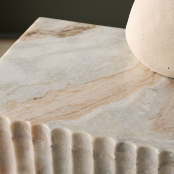 Safavieh Abriana Marble Side Table - Elegant Brown & Grey Accent For Luxurious Home Décor And Style Brown ,Grey Solid Brown Torrento Marble Acc3744a