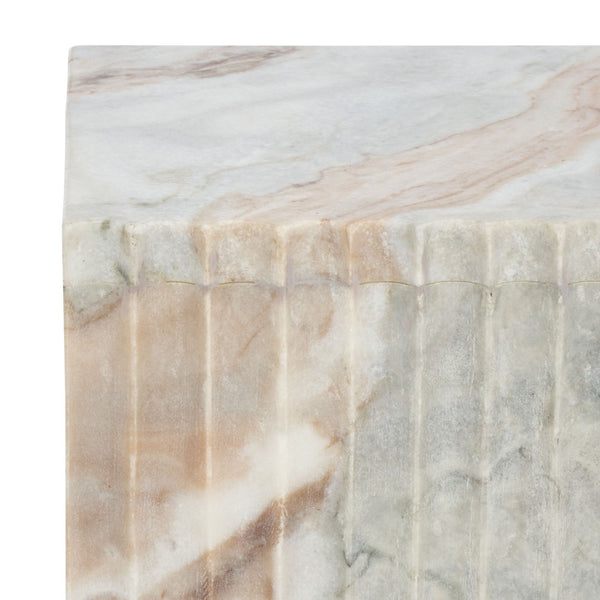 Safavieh Abriana Marble Side Table - Handcrafted Accent Piece With Stunning Brown & Grey Veining For Any Space ACC3744A