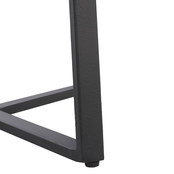 Safavieh Elenore Marble Side Table - Luxurious Cream Top With Elegant Black Legs For Stylish Home Décor Cream ,Black Solid White Rajnagar Marble Acc3745a