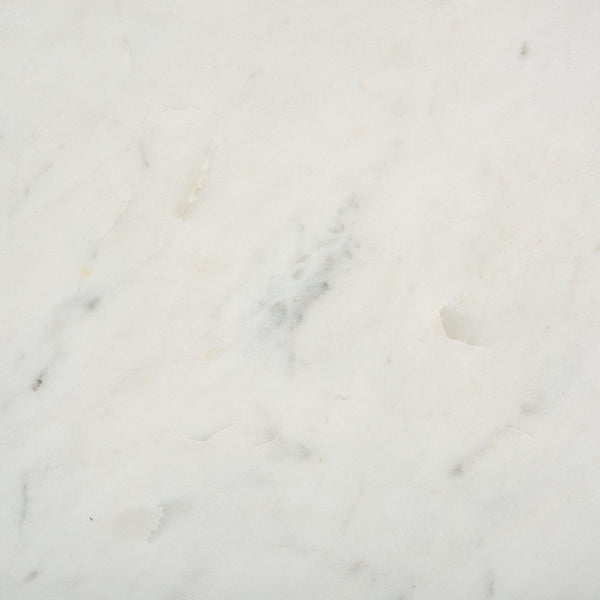 Safavieh Eldin Marble Side Table - Elegant Cream Top & Sleek Black Legs For Luxurious Home Décor Upgrade Cream ,Black Solid White Marble Acc3746a