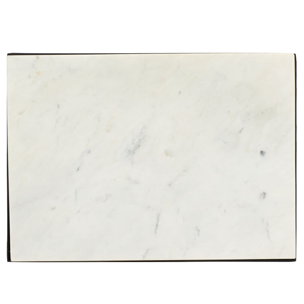 Safavieh Eldin Marble Side Table - Elegant Cream Top & Sleek Black Legs For Luxurious Home Décor Upgrade Cream ,Black Solid White Marble Acc3746a