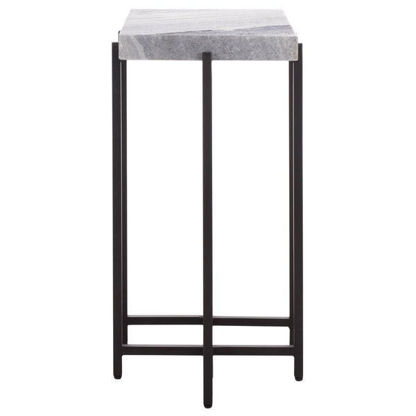 Safavieh Aloha Marble Side Table – Elegant Grey And Black Accent Table For Living Room Or Bedroom Decor ACC3748A