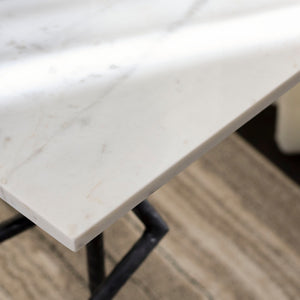 Safavieh Warso Marble Side Table – Elegant Accent Piece With Durable Metal Frame For Modern Home Décor ACC3751A
