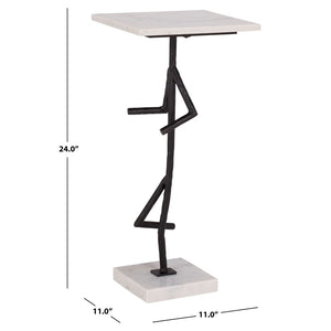 Safavieh Warso Marble Side Table – Elegant Accent Piece With Durable Metal Frame For Modern Home Décor ACC3751A