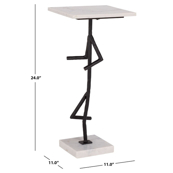 Safavieh Warso Marble Side Table – Elegant Accent Piece With Durable Metal Frame For Modern Home Décor ACC3751A