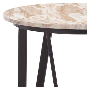 Safavieh Reni Marble Side Table - Elegant Modern Accent With Durable Metal Frame & Versatile Style For Any Room ACC3753A