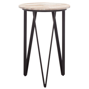 Safavieh Reni Marble Side Table - Elegant Modern Accent With Durable Metal Frame & Versatile Style For Any Room ACC3753A