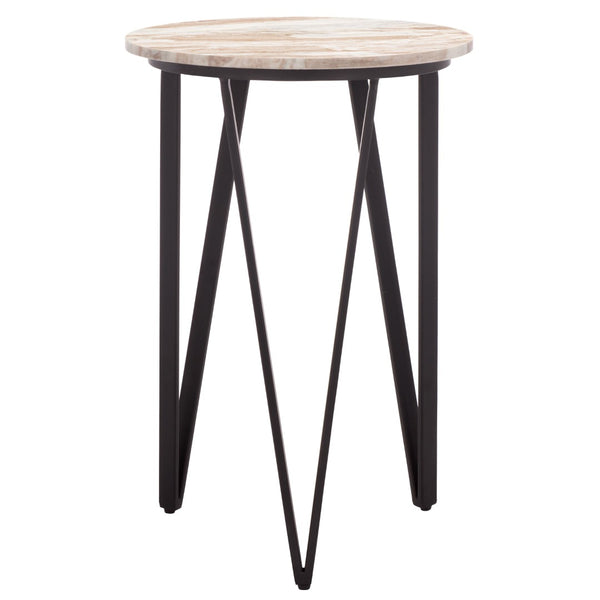 Safavieh Reni Marble Side Table - Elegant Modern Accent With Durable Metal Frame & Versatile Style For Any Room ACC3753A
