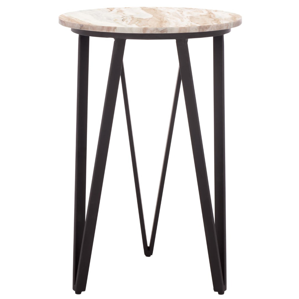 Safavieh Reni Marble Side Table - Elegant Modern Accent With Durable Metal Frame & Versatile Style For Any Room ACC3753A