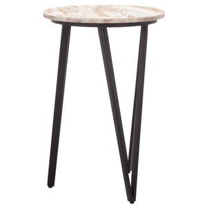 Safavieh Reni Marble Side Table - Elegant Modern Accent With Durable Metal Frame & Versatile Style For Any Room ACC3753A