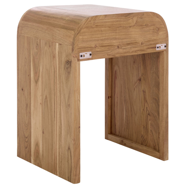 Safavieh Amaki Side Table In Natural Finish - Stylish Wooden Accent For Living Room & Bedroom Decor Natural Acacia Wood Acc3755a