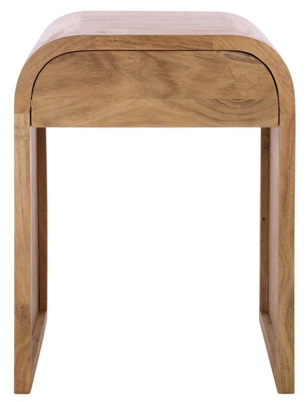 Safavieh Amaki Side Table In Natural Finish - Stylish Wooden Accent For Living Room & Bedroom Decor Natural Acacia Wood Acc3755a