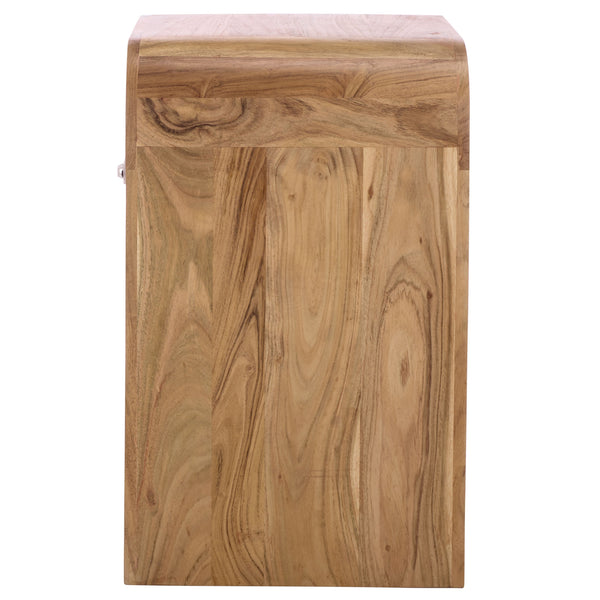 Safavieh Amaki Side Table In Natural Finish - Stylish Wooden Accent For Living Room & Bedroom Decor Natural Acacia Wood Acc3755a