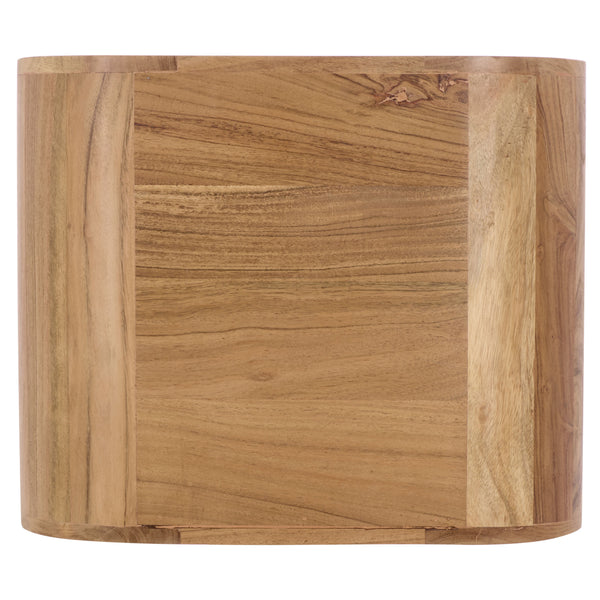 Safavieh Amaki Side Table In Natural Finish - Stylish Wooden Accent For Living Room & Bedroom Decor Natural Acacia Wood Acc3755a