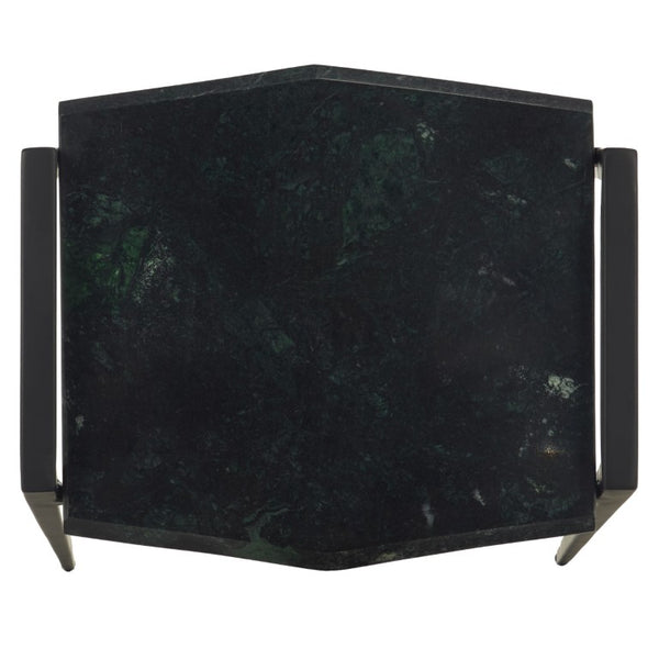 Safavieh Cari Green Marble Top Iron Frame Accent Table for Modern and Transitional Interiors ACC3765A