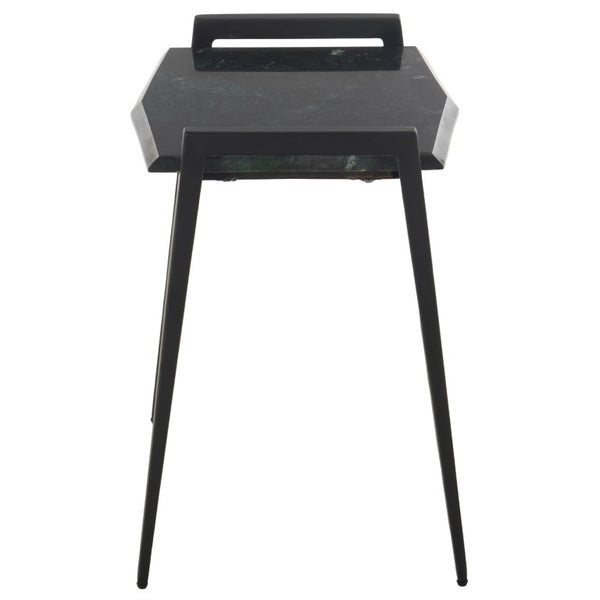 Safavieh Cari Green Marble Top Iron Frame Accent Table for Modern and Transitional Interiors ACC3765A