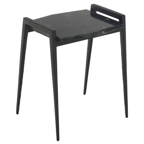 Safavieh Cari Green Marble Top Iron Frame Accent Table for Modern and Transitional Interiors ACC3765A