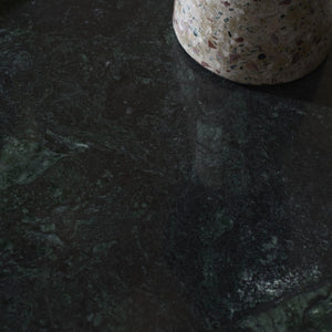 Safavieh Cari Green Marble Top Iron Frame Accent Table for Modern and Transitional Interiors ACC3765A