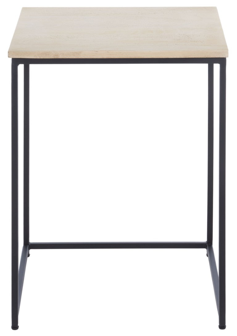 Safavieh Rue Marble Top Iron Accent Table Genuine Stone Surface for Modern Living Spaces ACC3766A