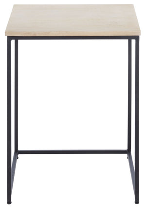 Safavieh Rue Marble Top Iron Accent Table Genuine Stone Surface for Modern Living Spaces ACC3766A
