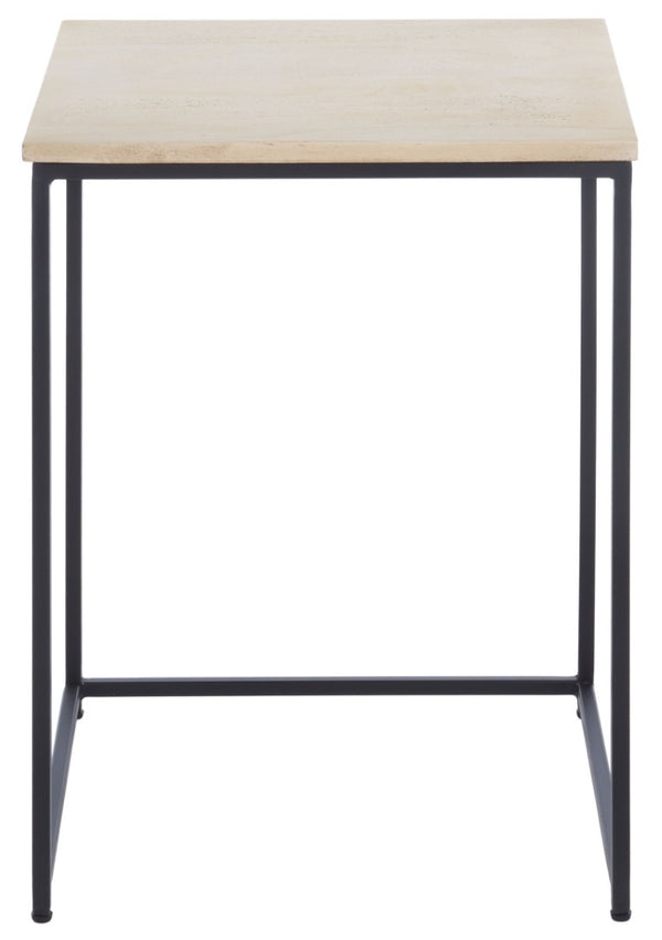 Safavieh Rue Marble Top Iron Accent Table Genuine Stone Surface for Modern Living Spaces ACC3766A
