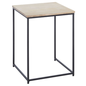 Safavieh Rue Marble Top Iron Accent Table Genuine Stone Surface for Modern Living Spaces ACC3766A