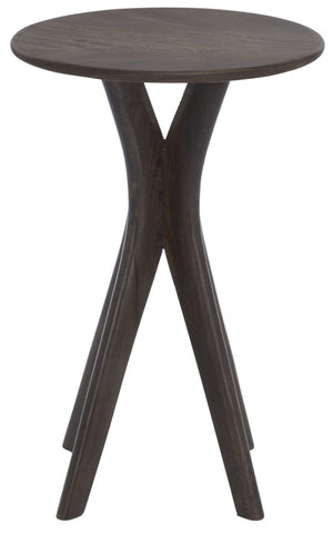Safavieh Darden Solid Mango Wood Square End Table Earthy Grey Brown Finish for Living Rooms ACC3769A