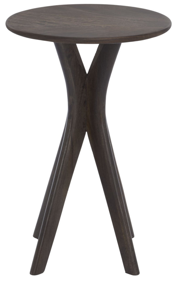 Safavieh Darden Solid Mango Wood Square End Table Earthy Grey Brown Finish for Living Rooms ACC3769A