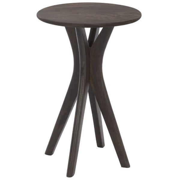 Safavieh Darden Solid Mango Wood Square End Table Earthy Grey Brown Finish for Living Rooms ACC3769A