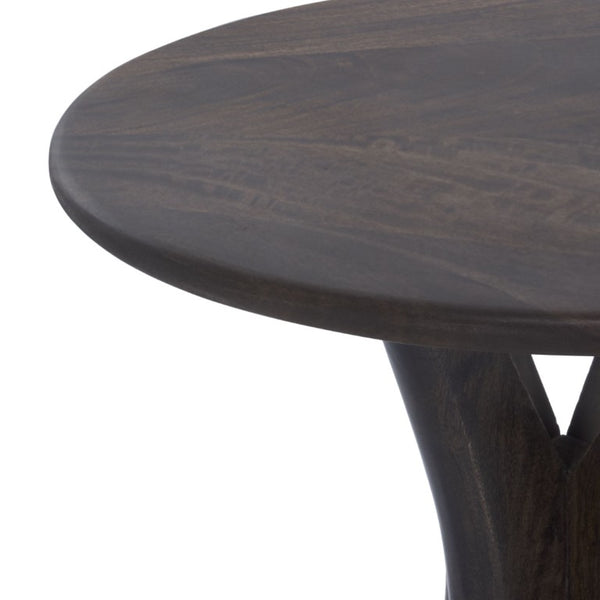 Safavieh Darden Solid Mango Wood Square End Table Earthy Grey Brown Finish for Living Rooms ACC3769A