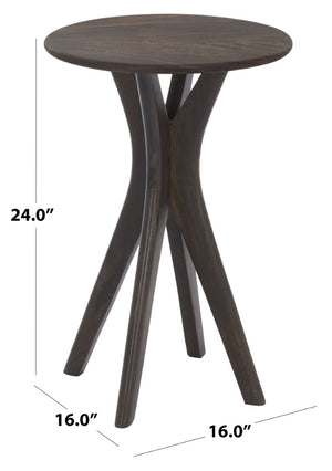 Safavieh Darden Solid Mango Wood Square End Table Earthy Grey Brown Finish for Living Rooms ACC3769A