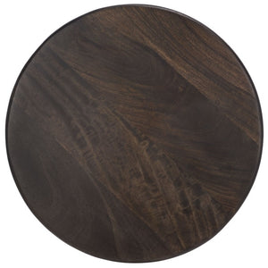 Safavieh Darden Solid Mango Wood Square End Table Earthy Grey Brown Finish for Living Rooms ACC3769A