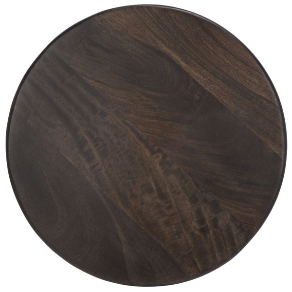 Safavieh Darden Solid Mango Wood Square End Table Earthy Grey Brown Finish for Living Rooms ACC3769A