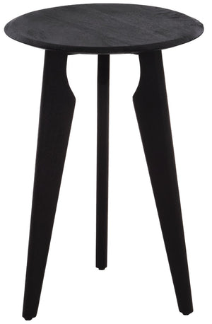 Safavieh Agnes Solid Mango Wood Accent Table Matte Black Finish for Living Room or Entryway ACC3770A