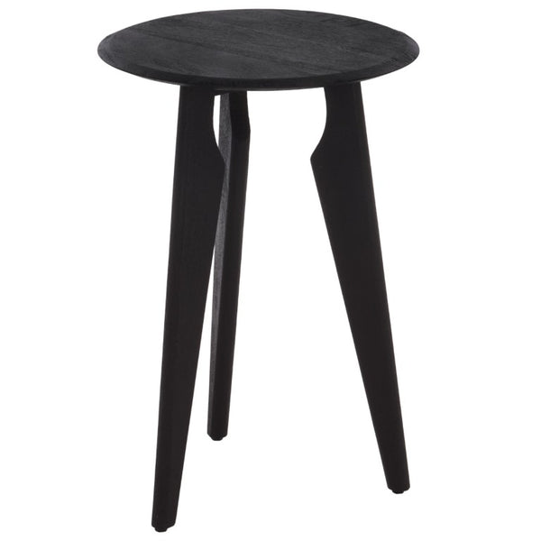 Safavieh Agnes Solid Mango Wood Accent Table Matte Black Finish for Living Room or Entryway ACC3770A