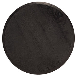 Safavieh Agnes Solid Mango Wood Accent Table Matte Black Finish for Living Room or Entryway ACC3770A