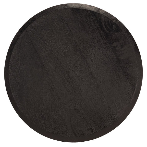 Safavieh Agnes Solid Mango Wood Accent Table Matte Black Finish for Living Room or Entryway ACC3770A