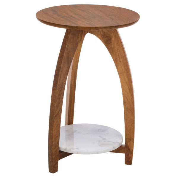 Safavieh Fanny Solid Mango Wood Accent Table with Open Shelf Two-Tone Finish for Any Room ACC3771A