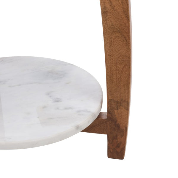 Safavieh Fanny Solid Mango Wood Accent Table with Open Shelf Two-Tone Finish for Any Room ACC3771A